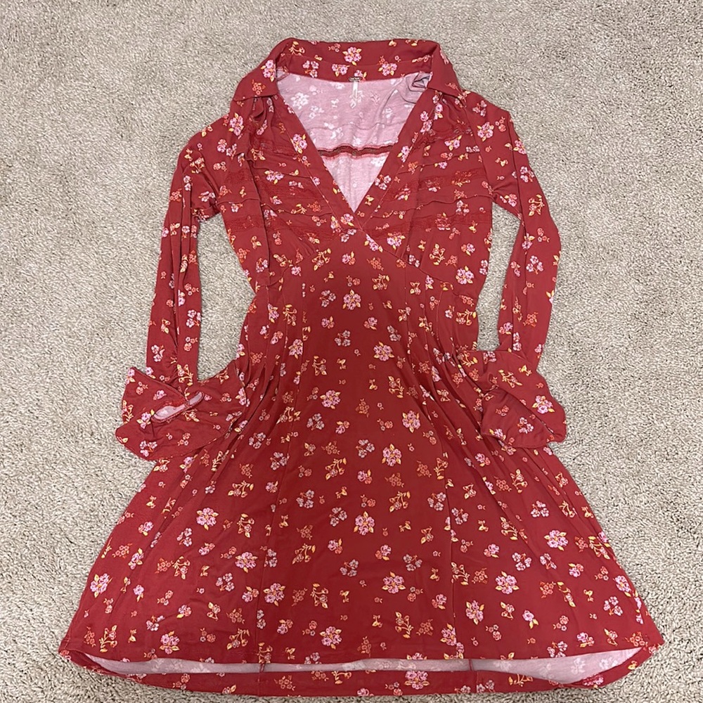 free people long sleeved dress